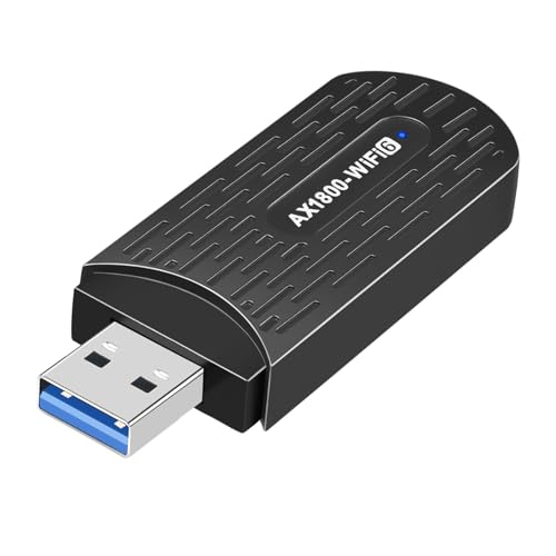 Bewinner USB-WLAN-Adapter für Desktop-PC, WiFi 6 AX1800 Mbit/s Dualband-Wireless-Netzwerkadapter, Integrierte High-Gain-Antenne, Computer-Netzwerkadapter für Büroreisen Bewinner USB-WLAN-Adapter für Desktop-PC, WiFi 6 AX1800 Mbit/s Dualband-Wireless-Netzwerkadapter, Integrierte High-Gain-Antenne, Computer-Netzwerkadapter für Büroreisen von Bewinner