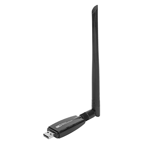 Bewinner USB-WLAN-Adapter für PC, Tragbare Drahtlose Netzwerkkarte, 300 Mbit/s High-Speed-WLAN-Adapterkarte mit Antenne, Drahtloser Netzwerkadapter für Android, für Linux, für Windows von Bewinner