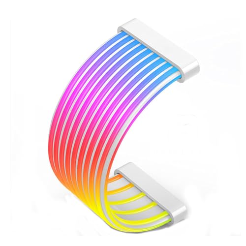 Bewinner Ummanteltes Netzteilkabel, ARGB-GPU-Stromversorgungskabel, PSU-Kabelverlängerungskit Ummanteltes Kabel, Ummantelte Netzteilverlängerung, 8-poliges ATX-RGB-Kabelverlängerungskit von Bewinner