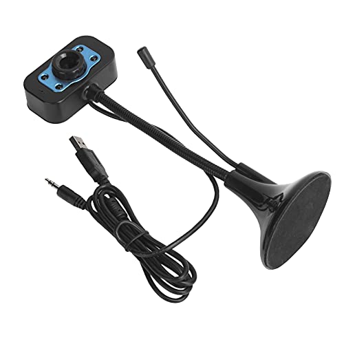 Bewinner Webkamera für Computer, Drive Free USB-Webcam Ausgestattet mit 4 LED-Fülllicht, Computerkamera mit Externem Mikrofon Manuelle Fokuseinstellung von Bewinner