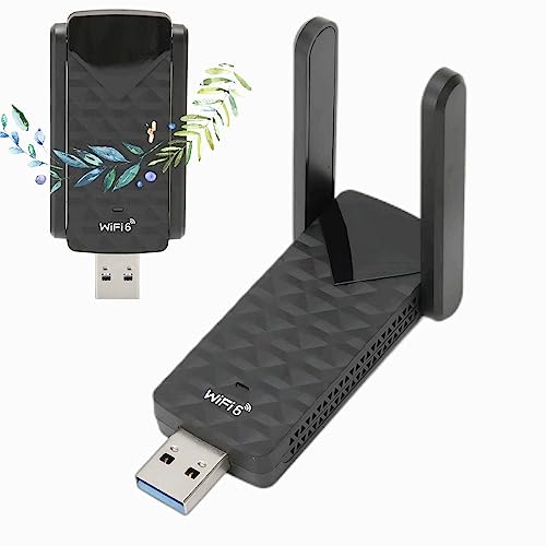 Bewinner WiFi 6-Adapter für PC, AX1800M USB3.0 Dualband Wireless WiFi Dongle, 5 GHz/2,4 GHz Blitzschneller High-Gain-Antennen-Netzwerkadapter für Windows 11/10/7 von Bewinner