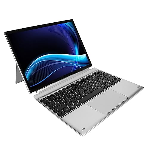 Bewinner Win10 Tablet Laptop, 2 in 1 Laptop mit Magnetischer Tastatur, 12,3 Zoll 3K HD Touchscreen, J4125 Prozessor, 8 GB DDR4 RAM, Dualband WLAN, Webcam, Bluetooth (EU-Stecker 8 GB + 1 TB) von Bewinner
