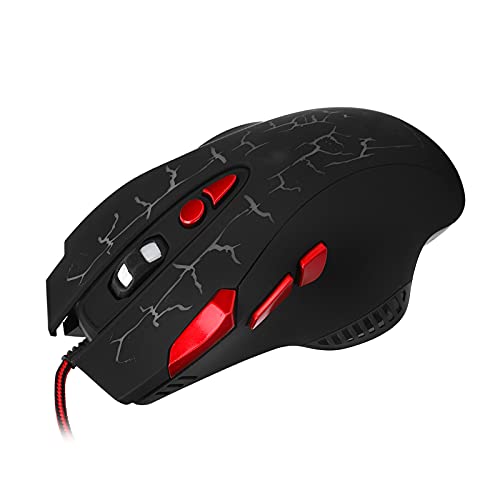 Bewinner Zunate Gaming-Maus, Kabeebundene Gaming-Mäuse mit 7-Farbiger LED-Hintergrundbeleuchtung, 8-Tasten-USB-Kabeebundene Gaming-Maus mit 4-Gang-DPI-Einstellung, Leistung auf von Bewinner