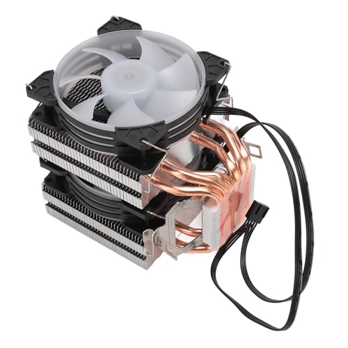 CPU-Luftkühler, Dual Tower 6 Heatpipes CPU-Lüfter, Kompatibel mit LGA115X 1366 775 1200, 754 AM2 AM2+ AM4 AM3+ AM3 FM2+ FM1, RGB-Beleuchtung, für I7 I5 I3 CPU-Luftkühler, Dual Tower 6 Heatpipes CPU-Lüfter, Kompatibel mit LGA115X 1366 775 1200, 754 AM2 AM2+ AM4 AM3+ AM3 FM2+ FM1, RGB-Beleuchtung, für I7 I5 I3 von Bewinner