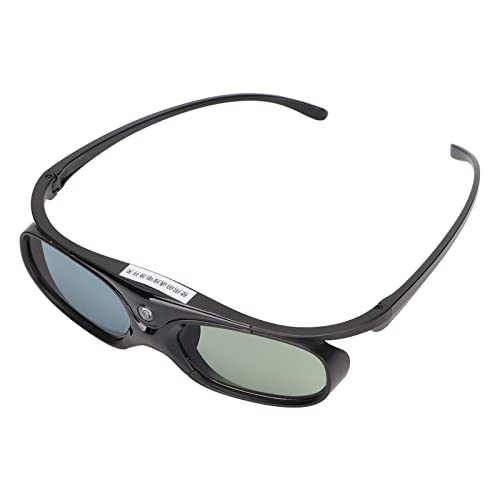 DLP 3D Brille, Active Shutter 3D Brille 1080P LCD Brille Weitwinkel 178° Akku 3D Shutter Brille für Alle 3D DLP Projektoren (Schwarz) von Bewinner
