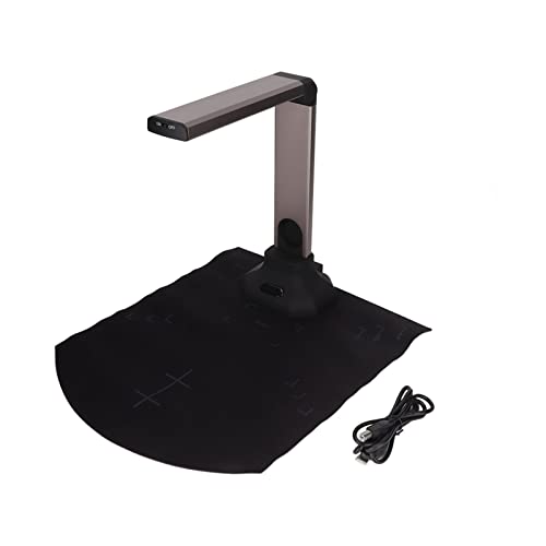 Dokumentenkamera Scanner, Tragbarer HD Scanner mit 15 MP, A4 Erfassungsgröße, Mehrsprachiger OCR USB Buchscanner, Echtzeitanzeige, Kamera Videoaufzeichnung für Win 2003, XP, von Bewinner