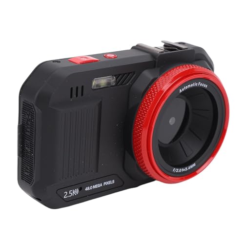 Doppelbildschirme Digitalkamera für Fotografie, WiFi 48MP Vlogging -Kameras 2.8 "Bildschirm mit 16x Digitalem Zoom, Autofokus -Videokamera für die Reise (Black) von Bewinner