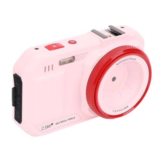 Doppelbildschirme Digitalkamera für Fotografie, WiFi 48MP Vlogging -Kameras 2.8 "Bildschirm mit 16x Digitalem Zoom, Autofokus -Videokamera für die Reise (PINK) von Bewinner