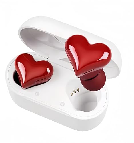 Drahtlose Ohrhörer in Herzform, Bluetooth-Kopfhörer, HiFi-Stereo-Ohrhörer, Wiederaufladbare, wasserdichte Ohrhörer, In-Ear-Ohrhörer mit Geräuschunterdrückung für Geschäftliche von Bewinner