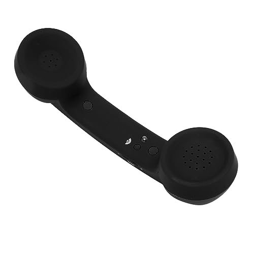 Drahtloser Retro-Telefonhörer, Drahtstrahlungssichere Hörer-Empfänger-Kopfhörer, Klassische Vintage-drahtlose Bluetooth-Telefonhörer-Empfänger-Kopfhörer für zu Hause (Black) von Bewinner