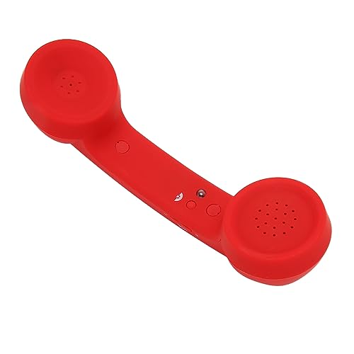 Drahtloser Retro-Telefonhörer, Drahtstrahlungssichere Hörer-Empfänger-Kopfhörer, Klassische Vintage-drahtlose Bluetooth-Telefonhörer-Empfänger-Kopfhörer für zu Hause (Rot) von Bewinner