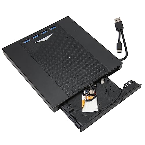 Externes DVD Laufwerk, USB 3.0 Tragbarer Tragbarer DVD Player mit Speicherkartensteckplatz, CD DVD ROM Brenner Brenner mit Laptop Desktop Windows Linux von Bewinner