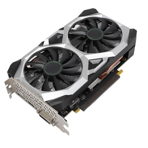 GTX1660-Grafikkarte, 6 GB GDDR6 192-Bit-Gaming-Grafikkarte mit DVI D, HDMI, PCI Express 3.0 16X, GPU-Computer-Grafikkarten mit Geringem Stromverbrauch für Computer-Desktop von Bewinner