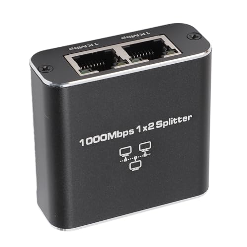 Gigabit-Ethernet-Splitter 1 zu 2, 1000 Mbit/s RJ45 USB C Erweitern Netzwerkanschlüsse Internet-Splitter-Adapter, Netzwerk-LAN-Adapter für Cat 5/6/7/8 von Bewinner