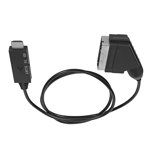 HDMI-auf-SCART-Kabel, Video-Sound auf SCART-Composite-Video-Signalkonverter, Unterstützt PAL B N M NTSC M J Nc für TV VHS VCR DVD von Bewinner