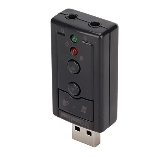 Hi-Speed ​​USB 2.0 3D 7.1 Soundadapter, Interner Virtueller Soundkartenverstärker und Lautstärkeregler, Soundkarte mit 3,5-mm- und Mikrofonanschlüssen von Bewinner