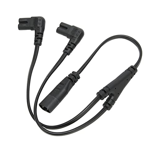 IEC 320 C8 auf Dual C7 Y Split Netzkabel, 1500 W IEC Abbildung 8 Stecker auf 2 Buchse 1 in 2 Out AC Power Splitter Kabel für LCD Schreibtischlampe von Bewinner