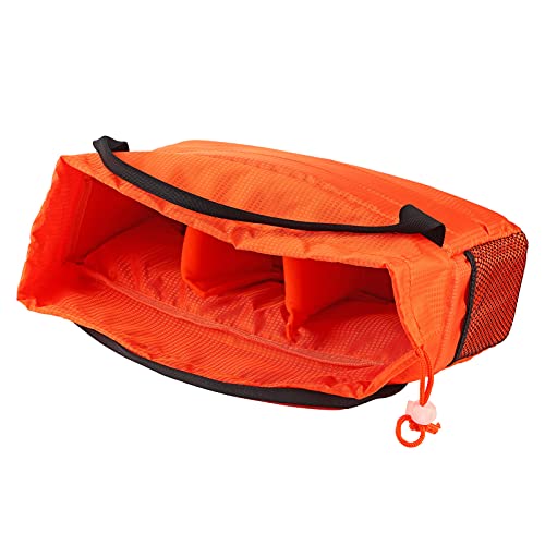 Kameraeinsatztasche, Trennwandschutzhülle mit Deckel und Griff, Professioneller Rucksack, Wasserdichter Multifunktionsrucksack für Reisekameras, Camping (Orange) von Bewinner