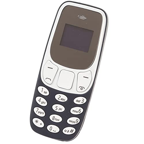 Kleines -Mobiltelefon, 0,66-Zoll-Handy Im Brieftaschenformat, Entsperrtes 2G-GSM-Dual-SIM-Handy, Freisprech-Bluetooth-Wählgerät, 380-mAh-Akku (Dunkelblau) von Bewinner