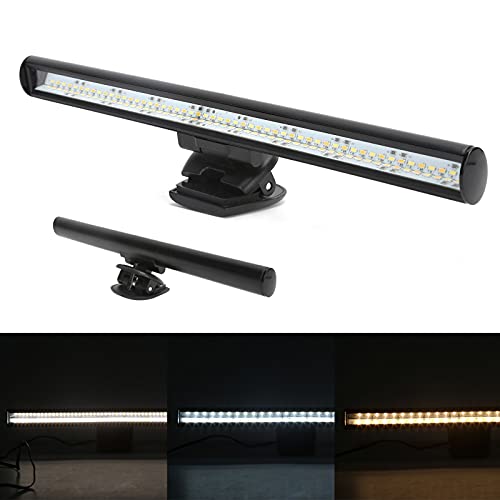 LED-Computermonitor-Licht, 3-Farbtemperatur Einstellbare Laptop-Bildschirm-Leselampe, USB-betriebene Bar-Lichter mit Festem Clip, Bürolampe für Laptop-Bildschirmleiste von Bewinner