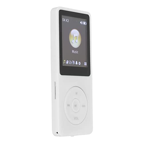 MP3-Player / MP4-Player, Tragbarer Digitaler Verlustfreier Musik-MP3-MP4-Player für Kinder, Ultradünner 1,8-Zoll-LCD-Media-Musikplayer für Studenten(Weiß) von Bewinner