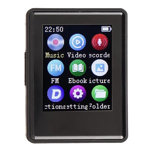 MP3-Player Bluetooth 5.0, 1,77-Zoll-HD-Bildschirm MP4-Musik-Player, Verlustfreier HiFi-Sound, Tragbarer MP3-MP4-Player mit Lautsprecher, FM-Radio, von Fotos und Videos von Bewinner