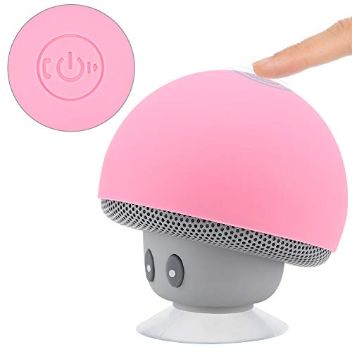 Mushroom Appearance Tragbarer -Lautsprecher, Wireless-Lautsprecher mit Geräuschunterdrückung, 30 Fuß Reichweite, Subwoofer mit Saugnapf für Reisen, Outdoor, Zuhause und von Bewinner