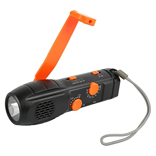 Notfallradio, 1200 -mAh -Batterie -Batterie -Radio mit LED -Taschenlampe, Support AM FM SOS, Handkurbelladung, für Notfälle Im Innen-/Außenbereich Im Freien (Black) von Bewinner