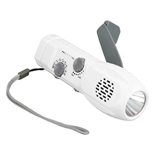 Notfallradio, 1200 -mAh -Batterie -Batterie -Radio mit LED -Taschenlampe, Support AM FM SOS, Handkurbelladung, für Notfälle Im Innen-/Außenbereich Im Freien (White) von Bewinner