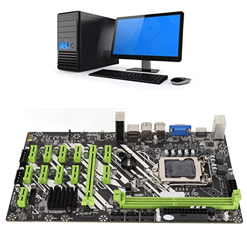 PC Motherboard,Mining Mainboard,Dual Channel DDR4 Desktop Computer Mainboard, 3 SATA 3.0 Schnitts Telle, PCIE16X 11 PCIE1X Desktop Computer Mainboard für Intel B250chipset von Bewinner
