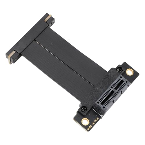 PCI-E 4.0 Riser-Kabel, PCIe 4.0 X1 16Gbit / S Hochgeschwindigkeit Flexibler Extender-Kartenverlängerungsanschluss 90-Grad-Adapter, GPU-Riser-Kabel für die WLAN-Kartenschallkarte von Bewinner