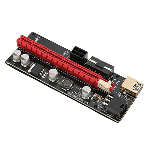 PCI-E Riser Express Kabel, 1X zu 16X Grafikerweiterung Reduzieren Sie die Belastung 60cm USB3.0 Safe Stable USB Riser Powered Adapter Card für Win, für und für OS X von Bewinner