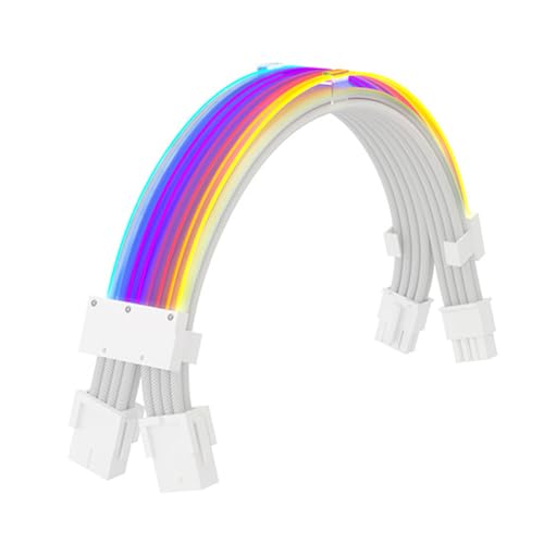 RGB-Netzteilkabel, 8-poliges PCIe-Kabel mit Doppelter LED-Helligkeit, Integriertes Design, Unabhängige Stromversorgung, Synchronisierung mit Aura Sync, RGB, Mystic Light Sync RGB-Netzteilkabel, 8-poliges PCIe-Kabel mit Doppelter LED-Helligkeit, Integriertes Design, Unabhängige Stromversorgung, Synchronisierung mit Aura Sync, RGB, Mystic Light Sync von Bewinner