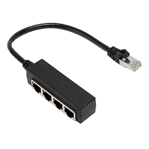 RJ45-Ethernet-Splitterkabel, 1 Stecker auf 4 Buchse, LAN-Internetkabeladapter, Geeignet für Super-Cat5-, Cat5e-, Cat6-, Cat7-Ethernet-Buchsenanschluss von Bewinner