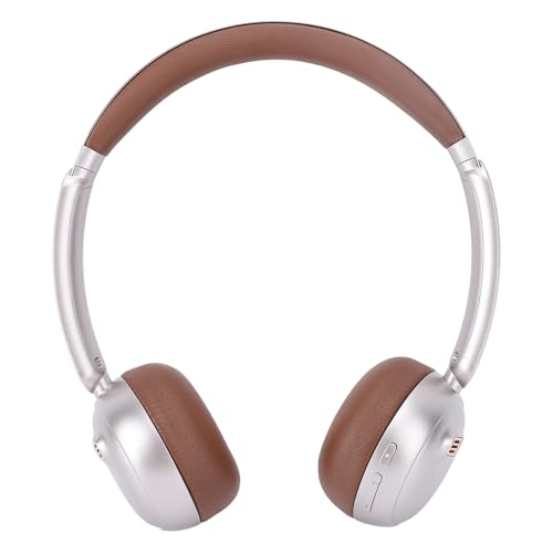 Retro Bluetooth 5.4 Over Ear Wireless ANC Kopfhörer, Leichtes Geräusch Unterdrückung Headset mit 45-H-Spielzeit, Matte Textur & Flip Design für Travel Gym Home Office, (Brown) von Bewinner