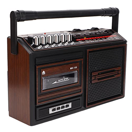 Retro Boombox mit Kassettenspieler, Tragbare AM FM Boombox Retro Home Audio Stereo Radio Kassettenrecorder Tragbares Radio für ältere Kinder(Braun EU) von Bewinner