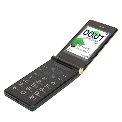 Senioren Klapptelefon, Entsperrt 3G SOS Big Button GSM Handy Klapptelefon 2,8 Zoll LCD und Prominente Tasten Handy One Touch Dial Klare Klangqualität für Senioren Kinder(Gold) von Bewinner