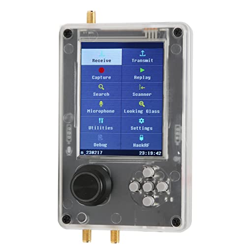 Bewinner Software Definiertes Radio Kit, Portapack H2 HackRF One RTL SDR, 3,2-Zoll-TFT-Bildschirm, 2000-mAh-Akku, SDR-Funkempfänger, Montiert für die Überwachung von Schiffen und Autos (Gastgeber) von Bewinner