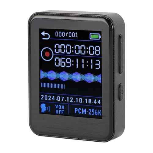 Sprachaktivierter Recorder mit Noise Reduktion Automatisch, HD Voice Recorder MP3 -Player für Vorlesungen, 40 -stündige Kontinuierliche (8GB) von Bewinner