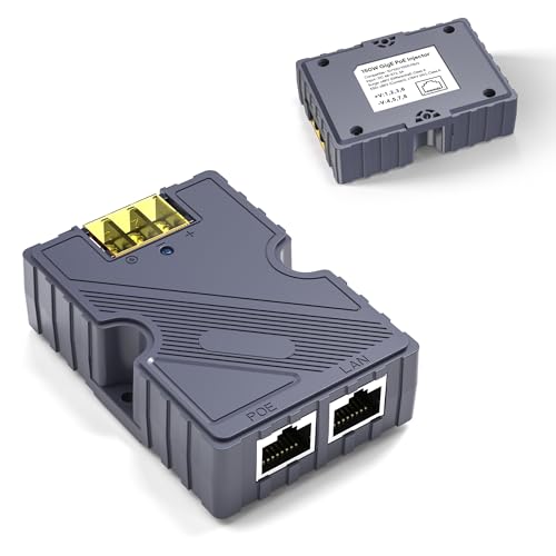 Starlink Dishy V2 auf RJ45-Adapter, Starlink GigE PoE-Injektor 150 W, Star Link Dishy V2 auf PoE-Injektor, ESD-Schutz mit Hochgeschwindigkeitsnetzwerk für Starlink Internet Kit von Bewinner