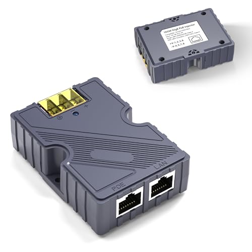 Dishy V2 auf RJ45-Adapter, GigE PoE-Injektor 150 W, Dishy V2 auf PoE-Injektor, ESD-Schutz mit Hochgeschwindigkeitsnetzwerk für Internet Kit von Bewinner
