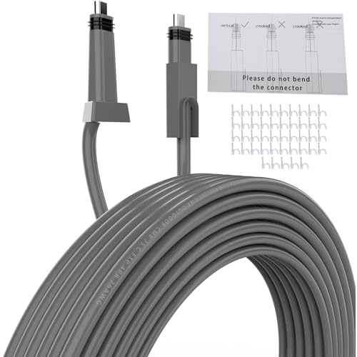 Bewinner Kabel Rectangular Satellite V2 Ersatzkabel, Kabelverlängerung, Wasserdichtes Satelliten-Ersatzkabel mit Drahtnagel für Rectangular (150 Fuß langes Kabel) von Bewinner