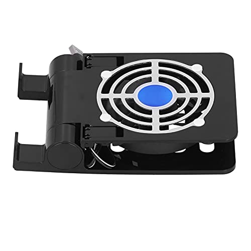 Telefonhalter mit Lüfter, Tragbarer Tablet-Ständer aus Aluminiumlegierung, Rutschfester DC-Lüfter Desktop-Telefonhalterung, Tablet-Computer-Lüfter (Schwarz) von Bewinner