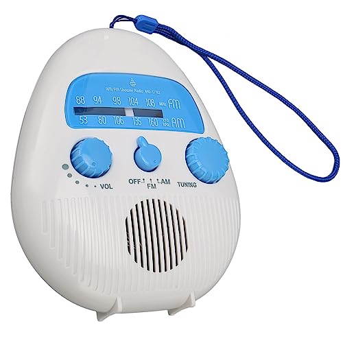 Tragbares AM FM Duschradio, Wasserdichtes Kabelloses Badezimmer FM Radio mit Eingebautem Lautsprecher, Batteriebetriebenes Digitalradio mit Trageband Tragbares AM FM Duschradio, Wasserdichtes Kabelloses Badezimmer FM Radio mit Eingebautem Lautsprecher, Batteriebetriebenes Digitalradio mit Trageband von Bewinner