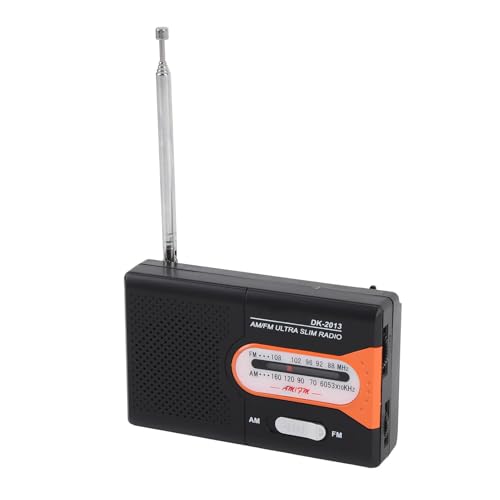 Tragbares AM -FM -Radio - Batteriebetriebenes Pocket -Radio mit Kopfhörerbuchse und Lautsprecher, Einfache Steuerelemente, Pocket Transistor RadioFor Home, Outdoor, ältere (schwarzorange) von Bewinner