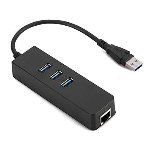 USB 3.0-Ethernet-Konverteradapter mit 3 Anschlüssen, HUB-zu-RJ45-Konverter, USB3.0-Gigabit-LAN ​​+ 3.0-HUB-Universalnetzwerkkarte, Tragbarer Netzwerk-HUB-zu-RJ45-Konverteradapter von Bewinner