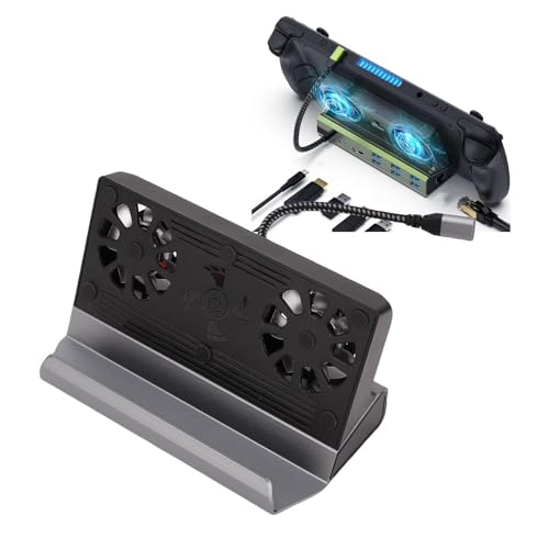 USB C -Dockingstation für Steam Deck 9 in 1 Hub mit Dual -Lüfter -Kühlständer 4K bei 60 Hz 2,0 1000 Mbit/S Ethernet 100W PD Fit für ROG Ally Game Console USB C -Dockingstation für Steam Deck 9 in 1 Hub mit Dual -Lüfter -Kühlständer 4K bei 60 Hz 2,0 1000 Mbit/S Ethernet 100W PD Fit für ROG Ally Game Console von Bewinner