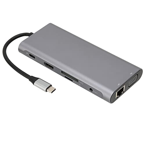 USB C HUB Multiport-Adapter, 4K High Definition 5 Gbps Übertragung PD-Ladestation aus Aluminiumlegierung Typ C Dockingstation, PD-Ladebuchse von Bewinner