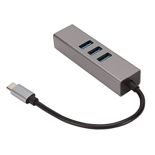 USB-C-Hub, 5-Gbit/s-USB-C-Hub-Multiport-Adapter, USB-Dockingstation aus Aluminiumlegierung, Gute Wärmeableitung, Kompatibel mit Wins 10 8 8.1 7 Vista XP OS X von Bewinner