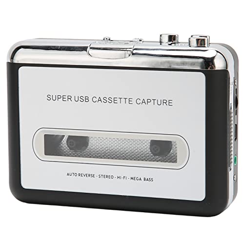 USB Kassetten zu MP3 Konverter, Tragbarer Stereo Kassettenrecorder mit Kopfhörer, CD, 3,5 mm AUX Buchse, Kassetten zu MP3 Konverter, Rekorder für Laptop, PC, CD von Bewinner